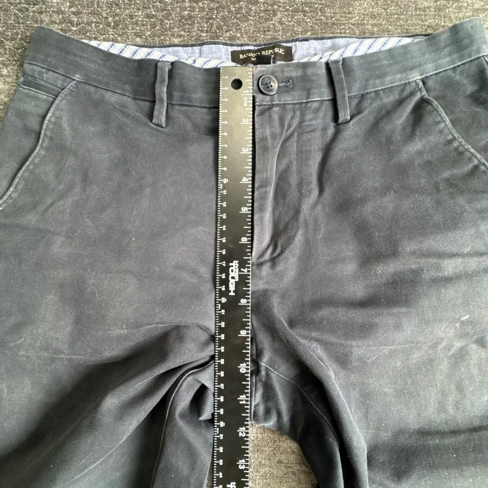 Banana Republic Kentfield Chino Pants Mens 30x30 Gray Cotton Straight Mid‎ Rise